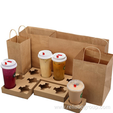 Customized Fast Food Fashion Shopping Kraft Paper Bags